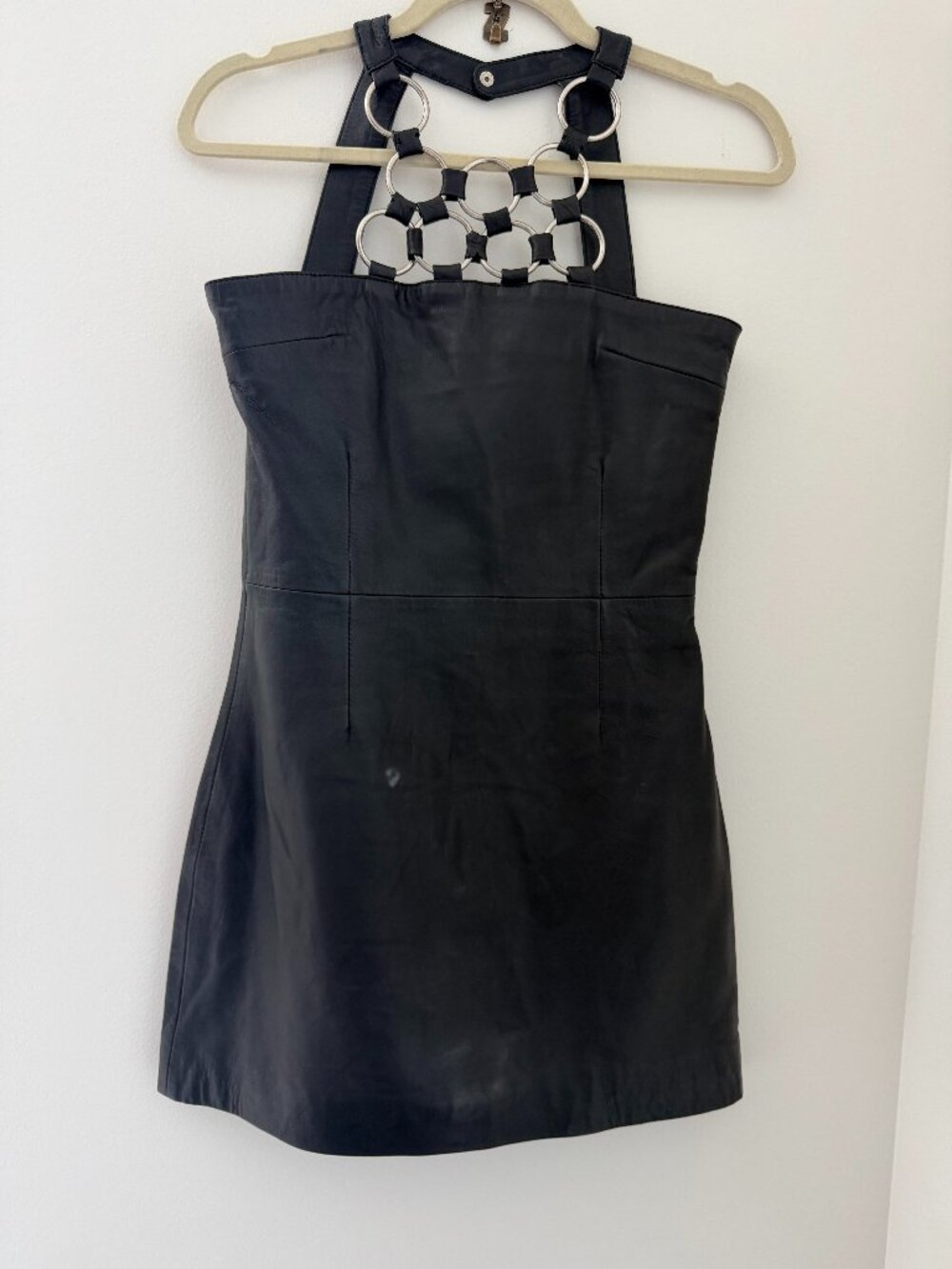 Black Leather Understated Leather Dress